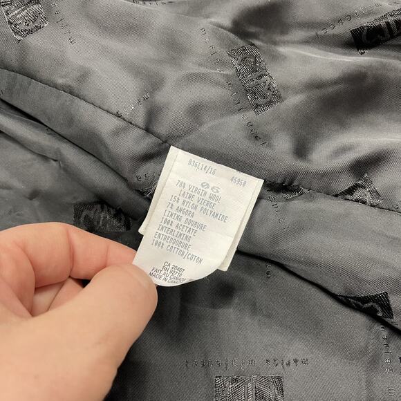 Marisa Minicucci Coat Gray Wool Blend Magnetic Close Swing Jacket Size 6 Hooded - Picture 8 of 15